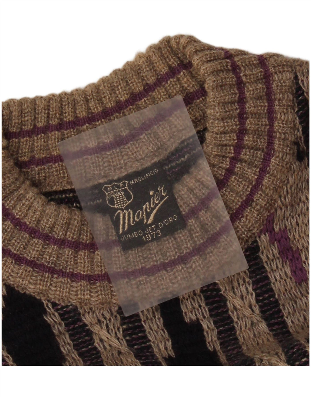 MAPIER Maglione girocollo da uomo a righe grandi grigie