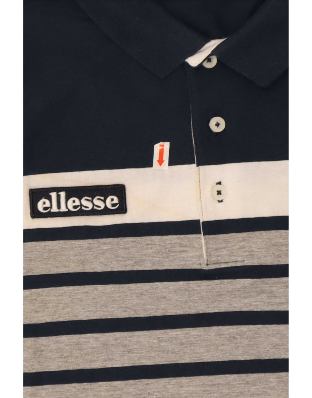 Polo Ellesse da uomo Heritage XL a righe blu navy