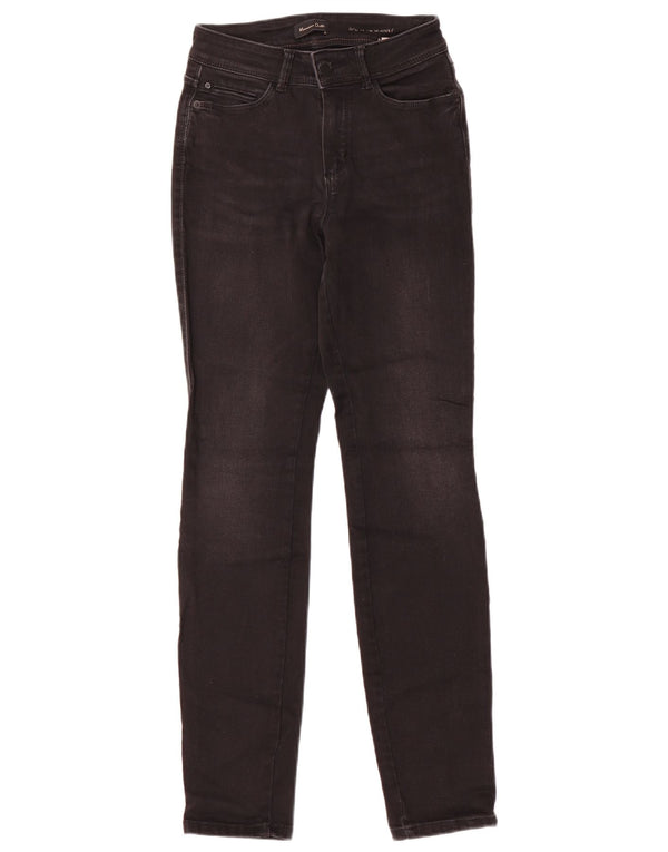 Jeans skinny da donna a vita media Massimo Dutti EU 34 2XS W24 L29 Cotone nero