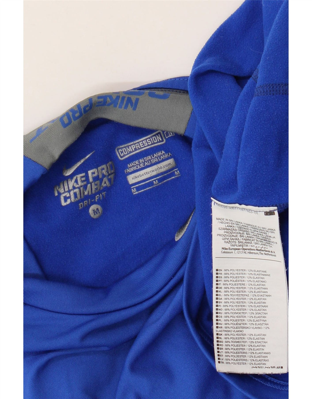 Maglia Nike Dri Fit da uomo a maniche lunghe in poliestere blu medio