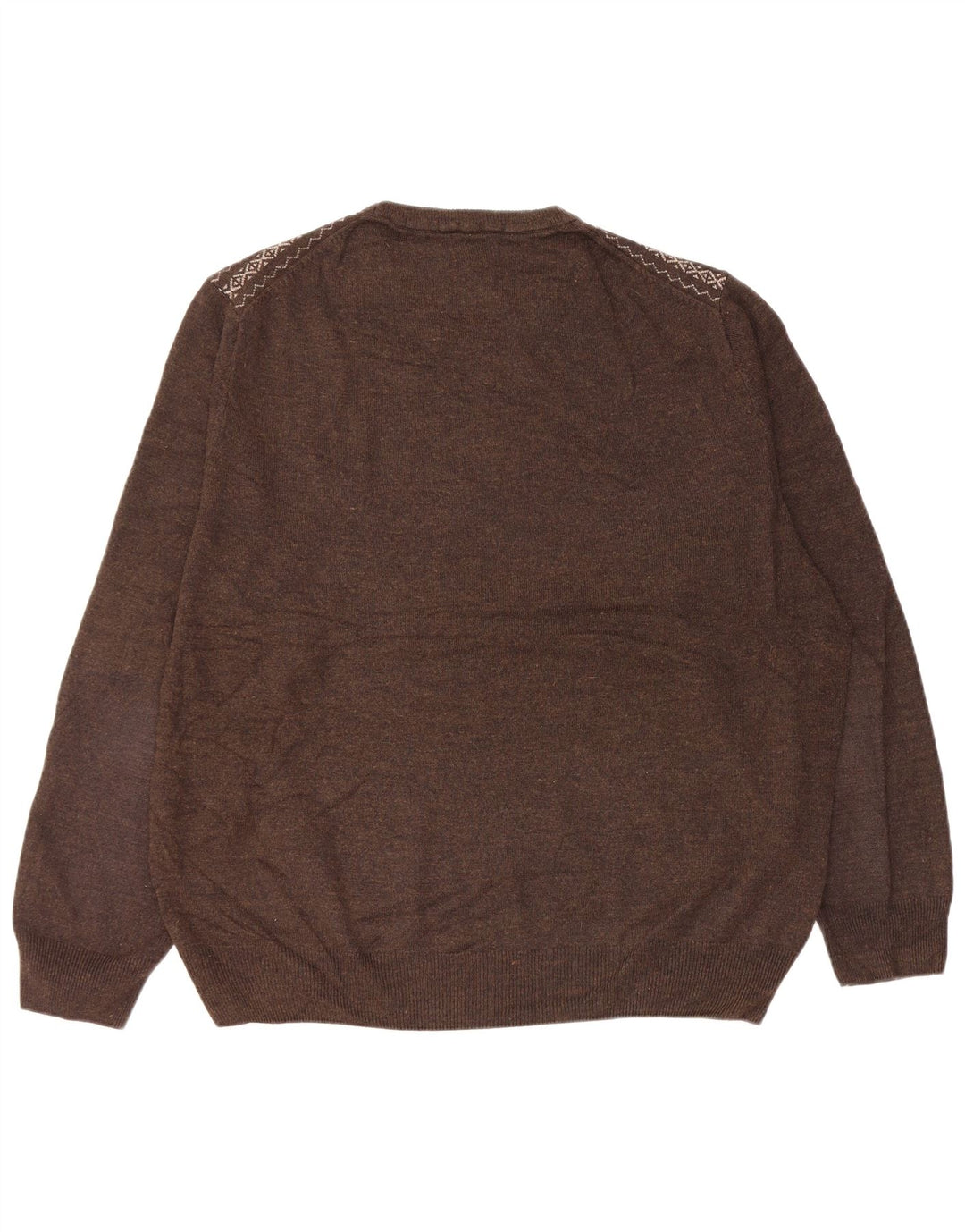 Maglione maglione girocollo da uomo Dockers XL marrone acrilico Fair Isle