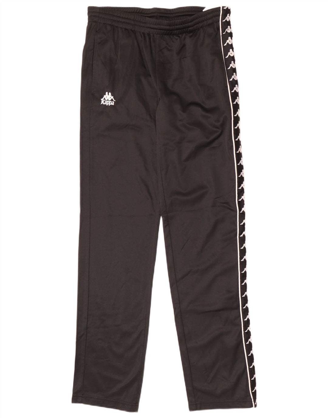 Pantaloni da tuta con grafica Kappa da uomo, poliestere nero medio
