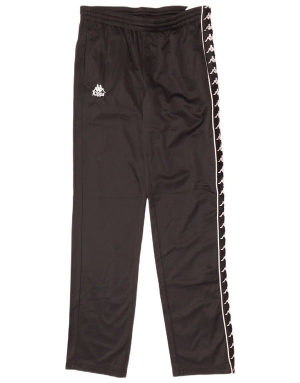 Pantaloni da tuta con grafica Kappa da uomo, poliestere nero medio