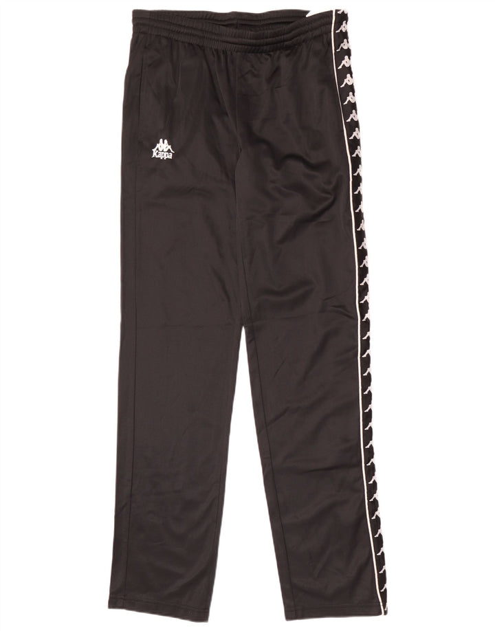 Pantaloni da tuta con grafica Kappa da uomo, poliestere nero medio