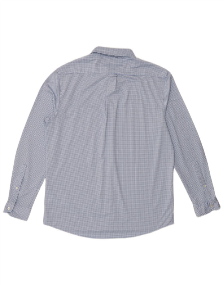Camicia da uomo Musto grande in poliestere a quadretti blu