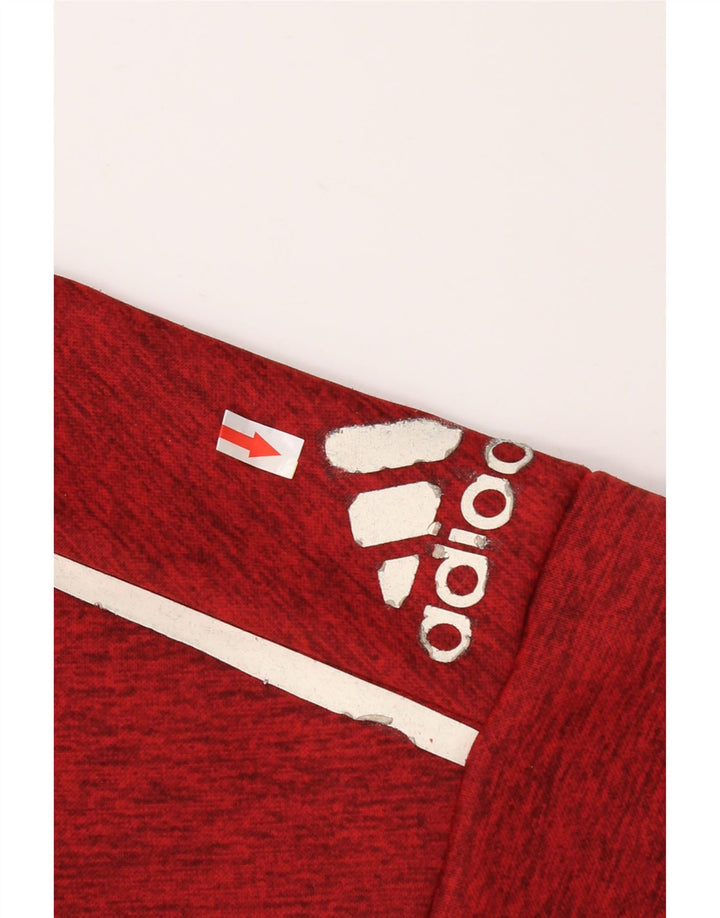 Giacca da ginnastica da uomo Adidas, giacca in poliestere chiazzato rosso medio