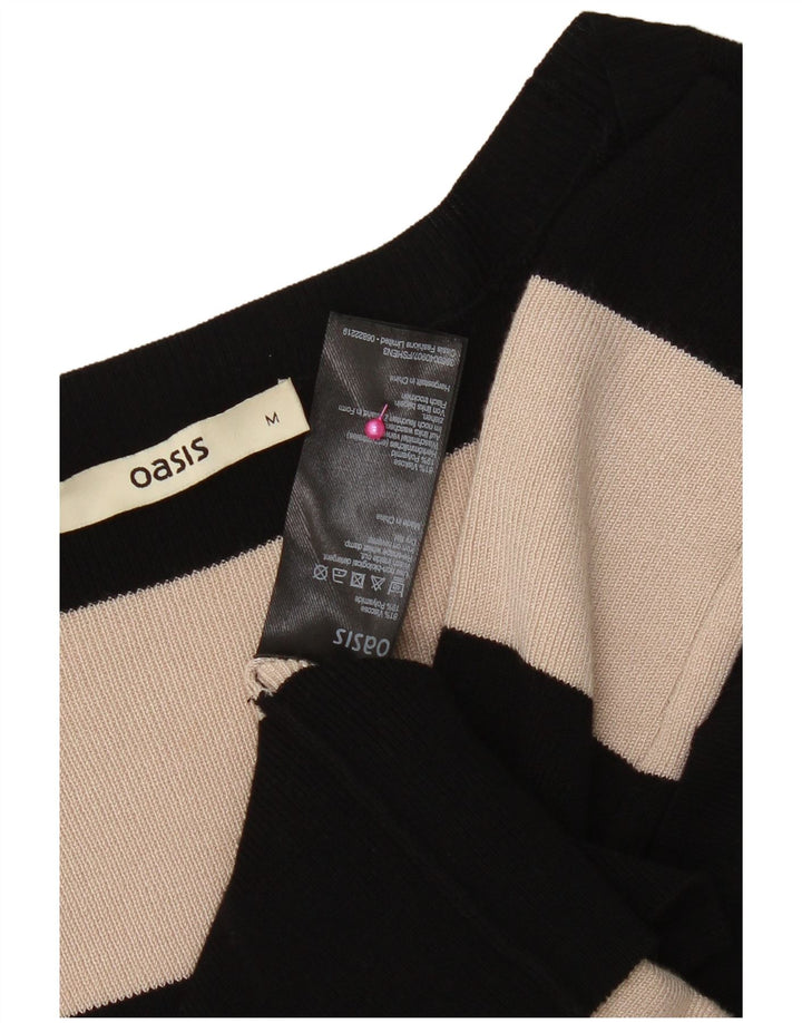 Abito maglione da donna Oasis UK 12 Viscosa a righe nere medie