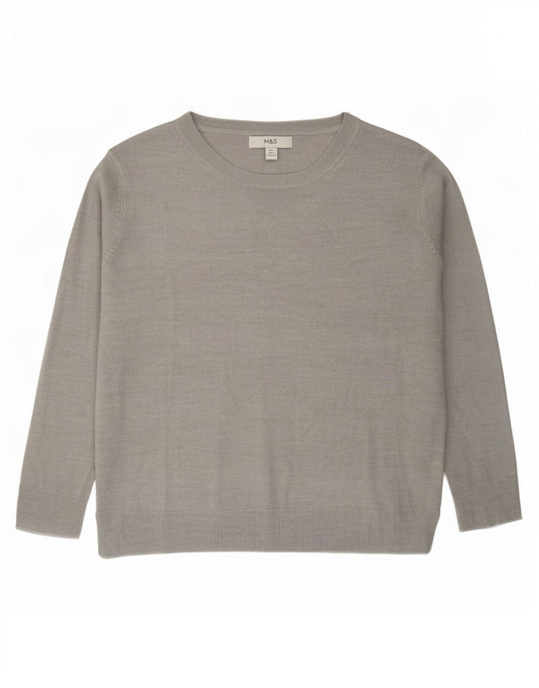 Maglione maglione oversize con scollo a barca da donna Marks & Spencer UK 10 piccolo grigio