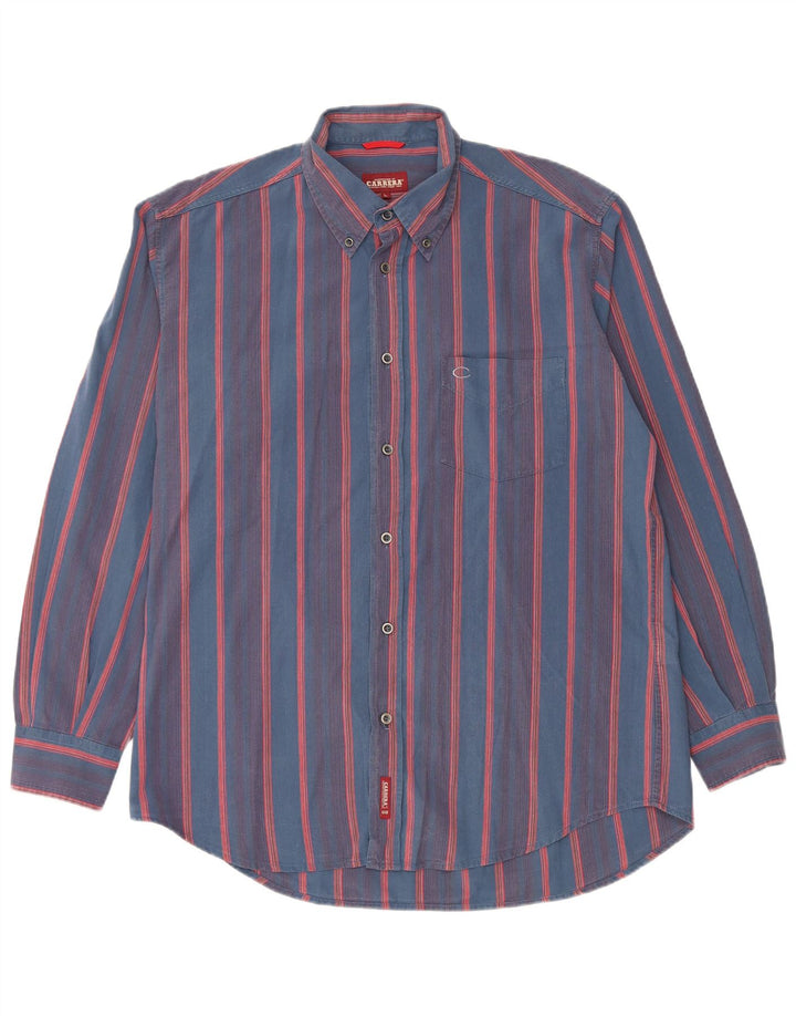 CARRERA Camicia Uomo Large in Cotone a Righe Blu Navy