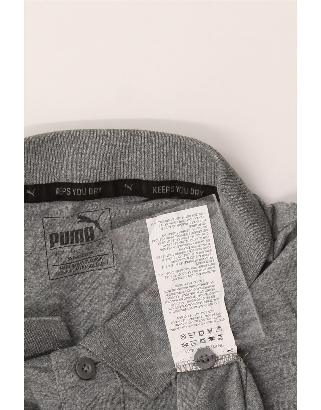 PUMA Mens Polo Shirt Large Grey Cotton Vintage Puma and Second-Hand Puma from Messina Hembry 