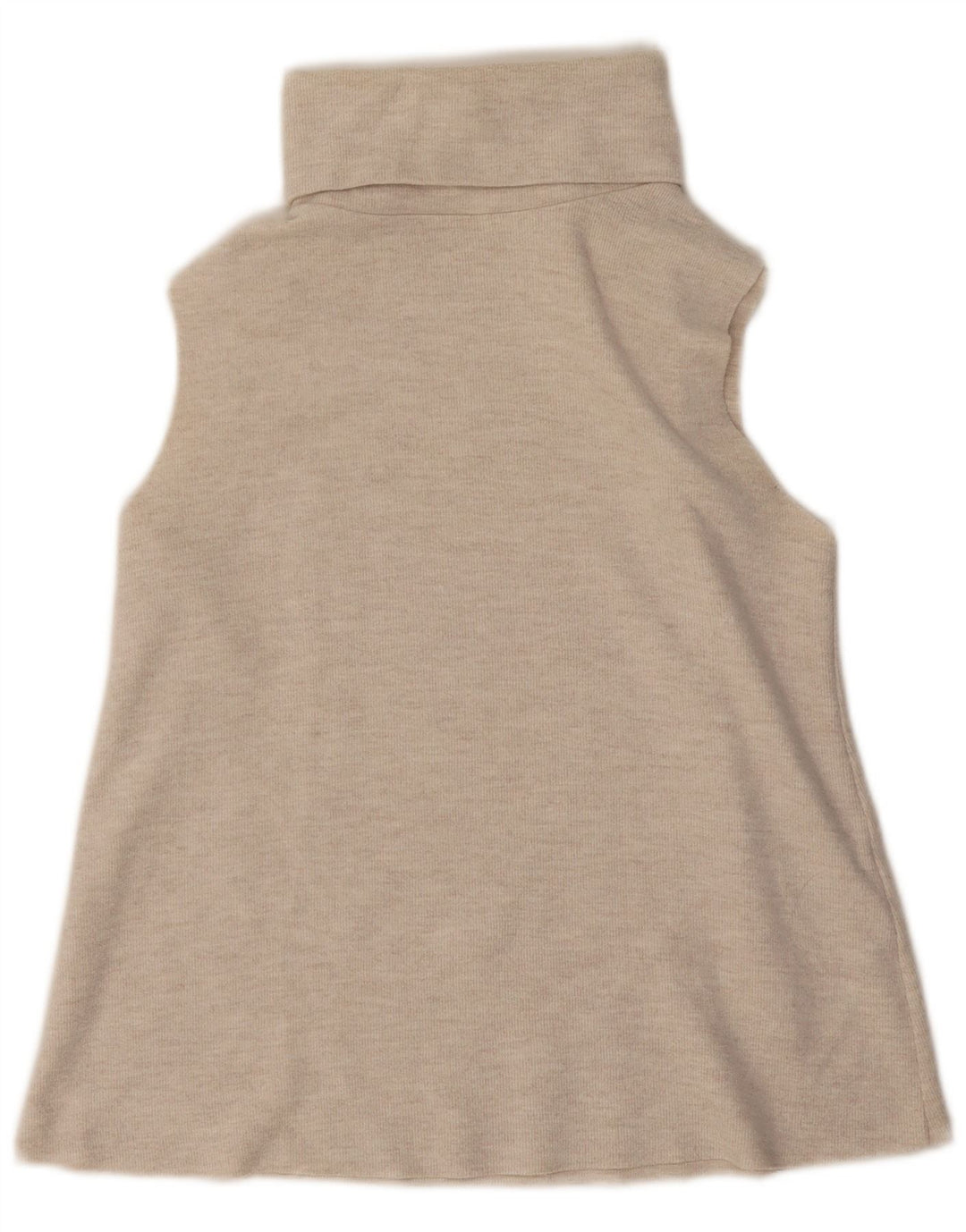 Canotta Zara da donna con collo alto, UK 12, cotone beige medio