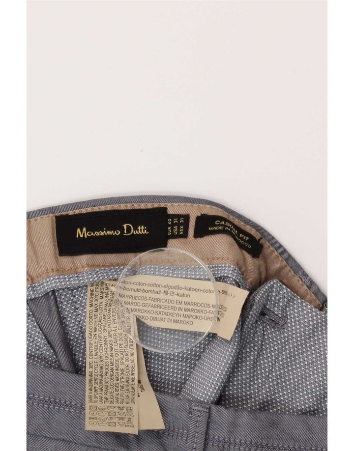 Pantaloni chino dritti da uomo Massimo Dutti EU 40 Medium W31 L30 Cotone grigio