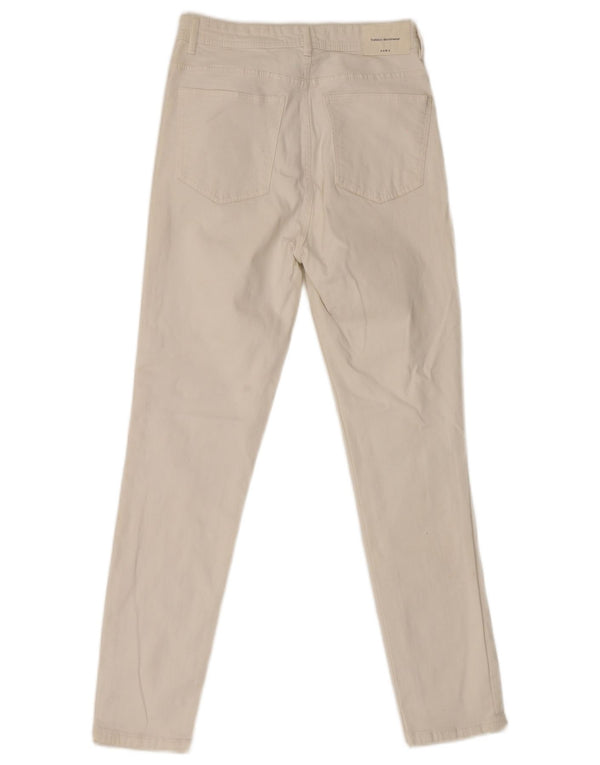 Jeans skinny Trafaluc da donna Zara EU 38 Small W28 L27 Cotone bianco