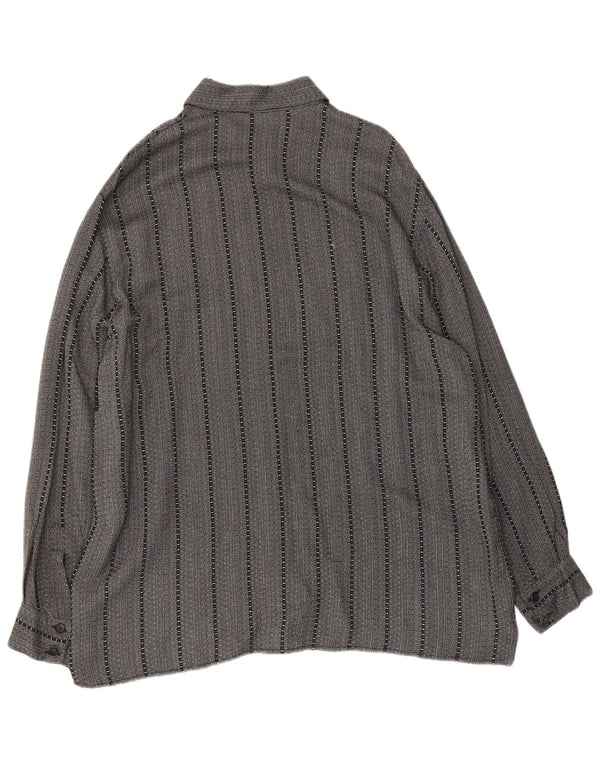 Camicia da uomo Trend Acetato a righe grigio medio