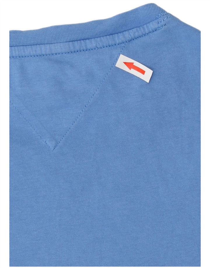 T-shirt da uomo Tommy Hilfiger Top in cotone blu medio