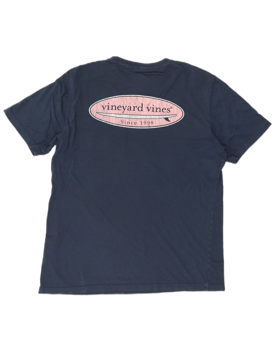 T-shirt grafica da uomo Vineyard Vines Top in cotone blu navy medio