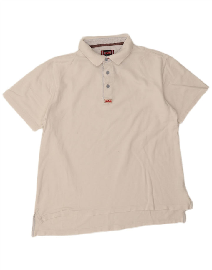 Polo Uomo Slam Large in Cotone Bianco