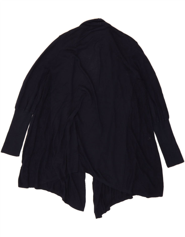 MARKS & SPENCER Womens Open Cardigan Sweater UK 14 Large Navy Blue Acrylic Vintage Marks & Spencer and Second-Hand Marks & Spencer from Messina Hembry 