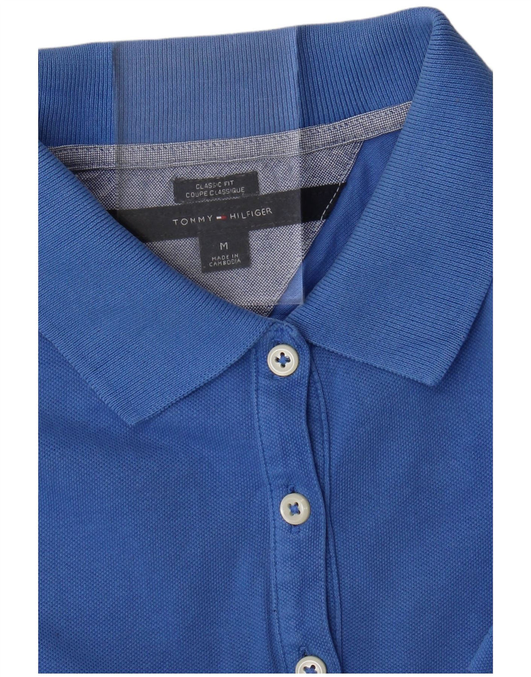 TOMMY HILFIGER Polo da donna vestibilità classica UK 12 Blu medio