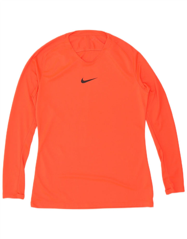 Maglia Nike Dri Fit da uomo a manica lunga grande arancione