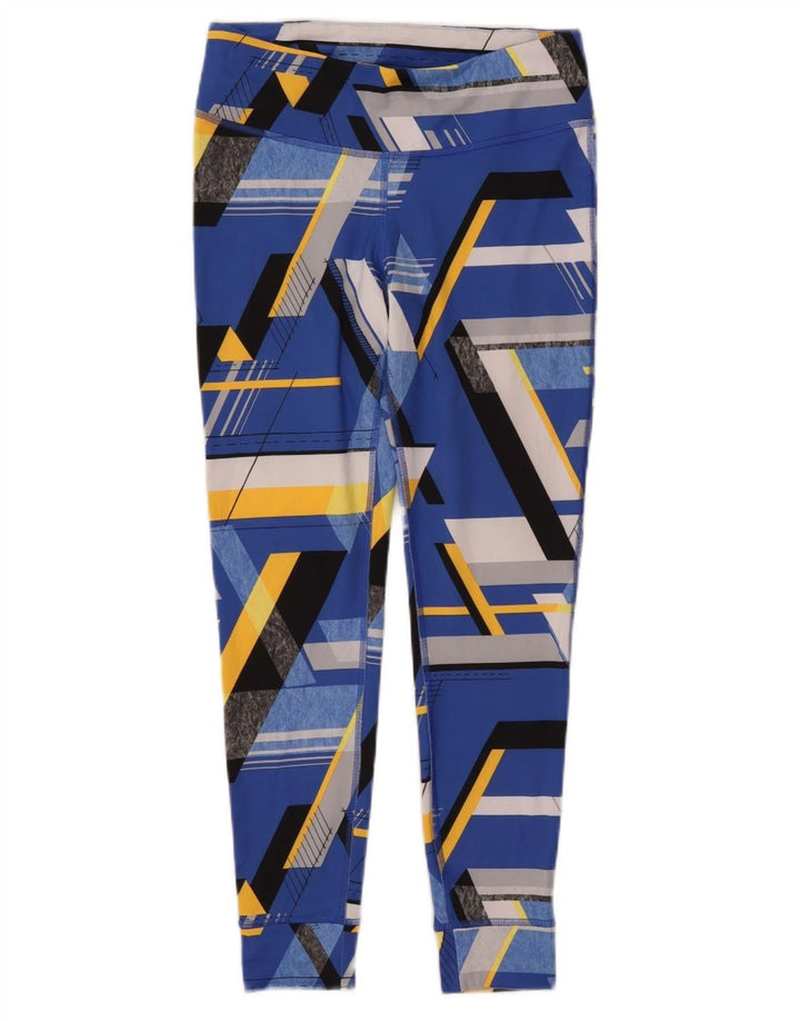 Leggings REEBOK da donna UK 12/14 Poliestere geometrico blu medio