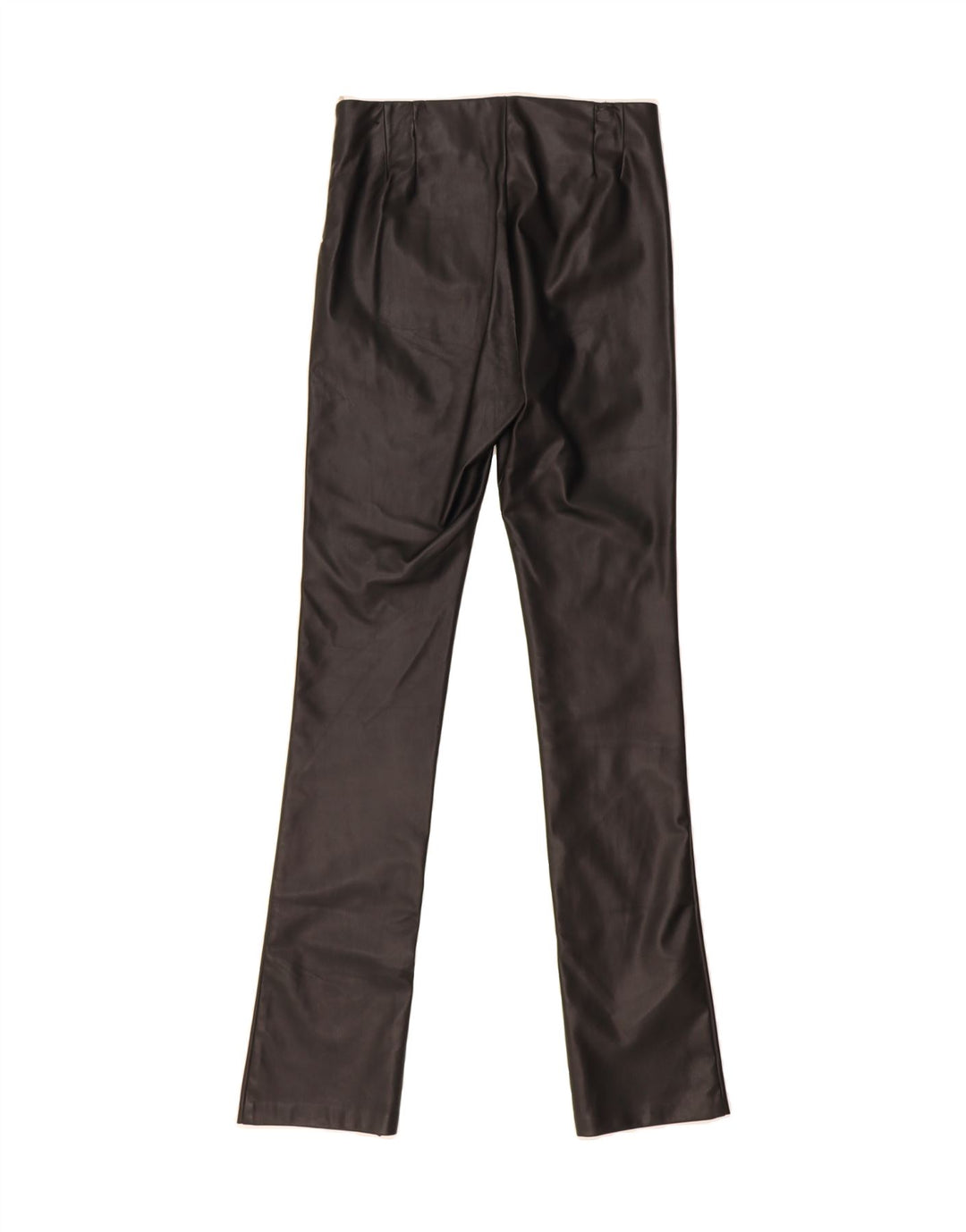 ZARA Womens Slim Faux Leather Trousers Large W30 L35 Black Polyester Vintage Zara and Second-Hand Zara from Messina Hembry 
