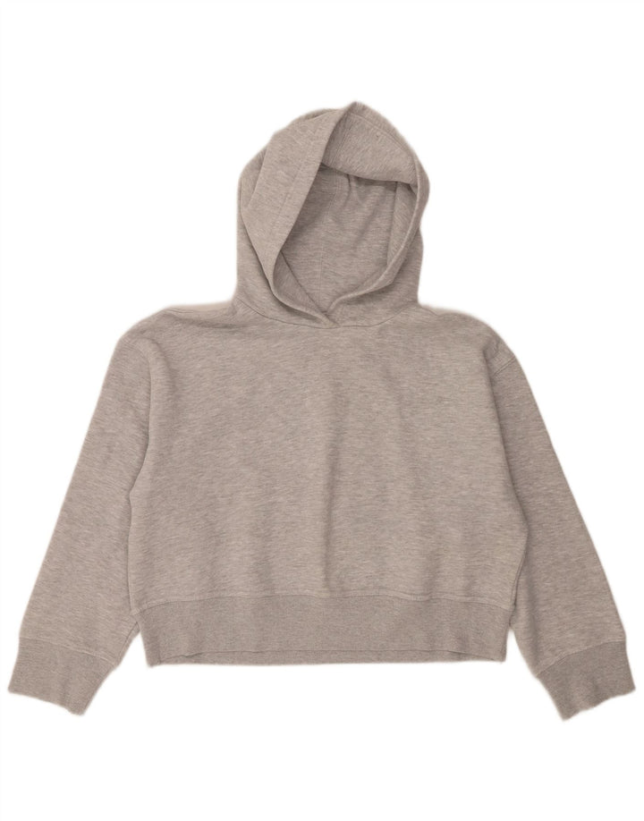 Maglione corto con cappuccio oversize da donna Zara UK 14 Grigio medio