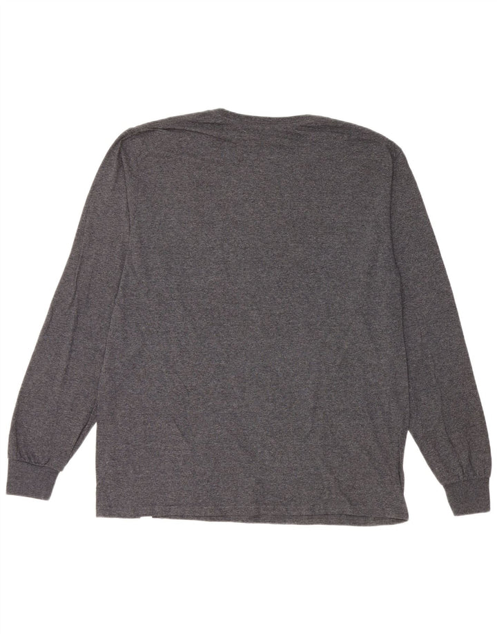 RUSSELL ATHLETIC Maglia da uomo a maniche lunghe grande in cotone grigio