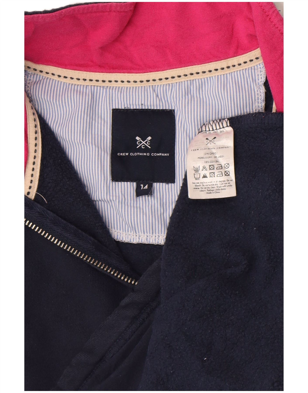 Crew Clothing Felpa oversize da donna Maglione UK 14 Large Blu Navy