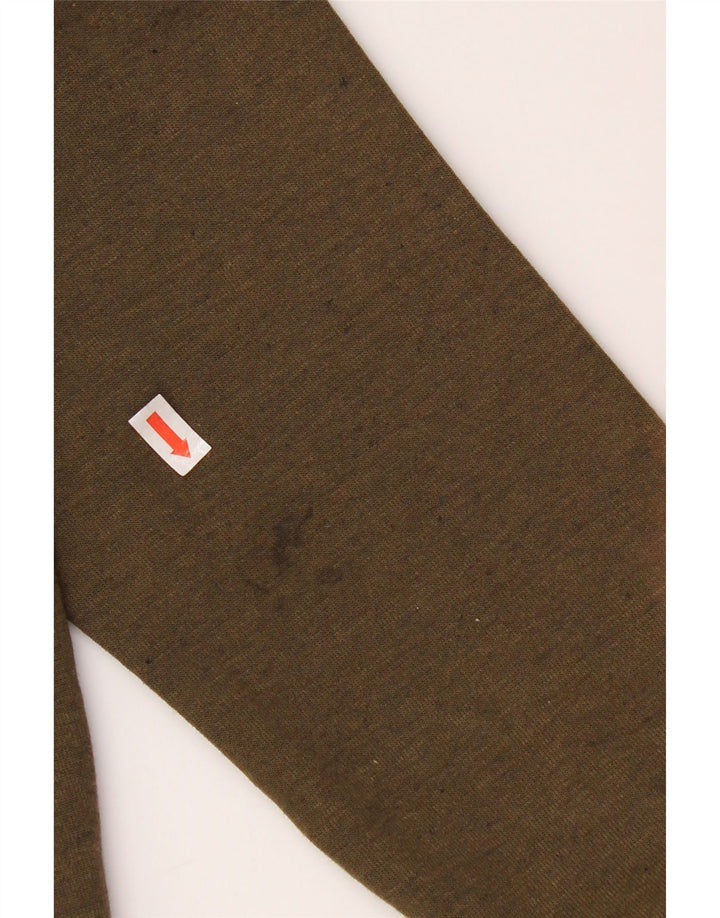 Maglione con cappuccio e zip grafica Adidas da uomo medio kaki