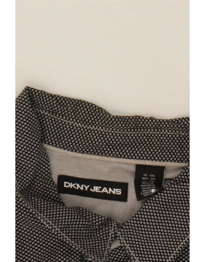Camicia da uomo Dkny 2XL Nera geometrica