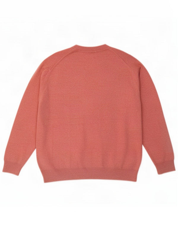 Lacoste Maglione da uomo con scollo a V taglia 4 Lana rosa medio