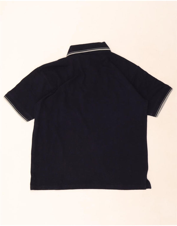 Polo Kappa Uomo Large in cotone a righe blu navy
