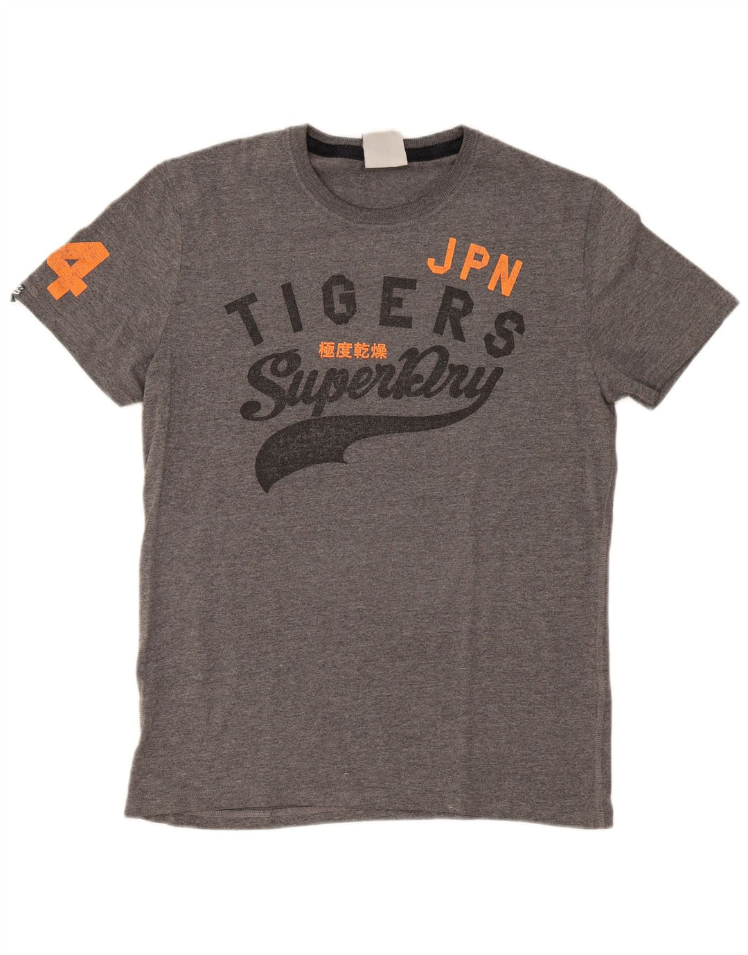 T-shirt grafica da uomo Superdry Top grande in cotone grigio