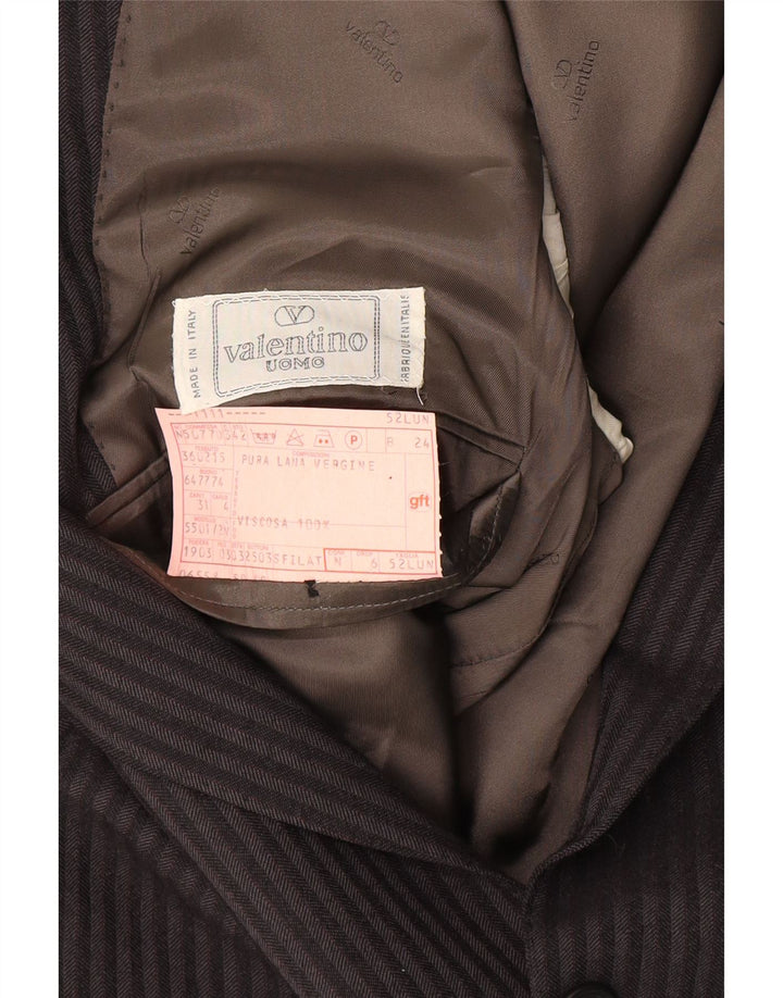 Giacca blazer a 2 bottoni lunga da uomo Valentino IT 52 XL gessato grigio
