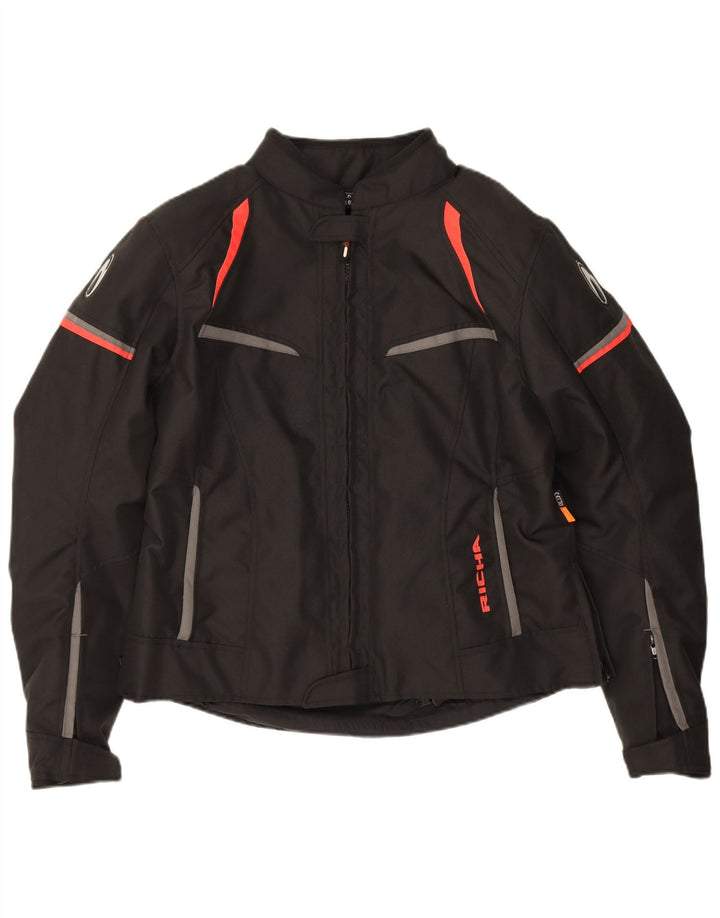 RICHA Womens Racer Jacket UK 42 XL Black Colourblock
