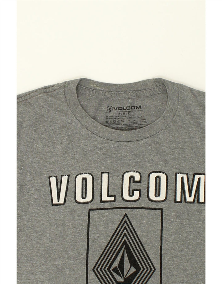 VOLCOM Womens Graphic T-Shirt Top UK 14 Medium Grey Cotton | Vintage Volcom | Thrift | Second-Hand Volcom | Used Clothing | Messina Hembry 
