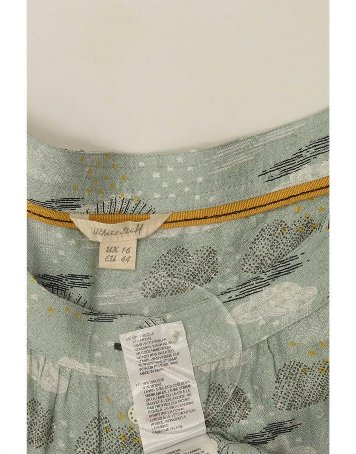 Camicetta da donna con motivo astratto di White Stuff UK 16 grande verde