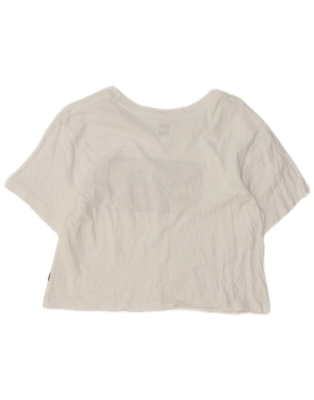 T-shirt corta con grafica da donna Vans Small bianca