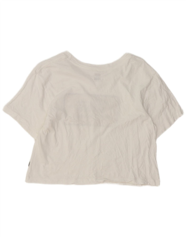 T-shirt corta con grafica da donna Vans Small bianca