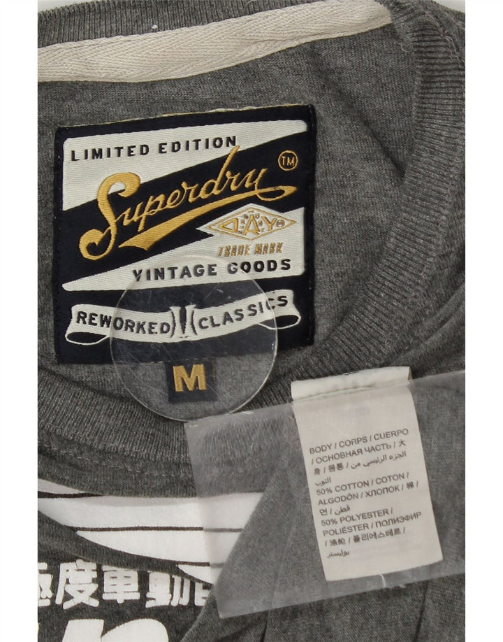 T-shirt grafica da uomo SUPERDRY Top in cotone grigio medio