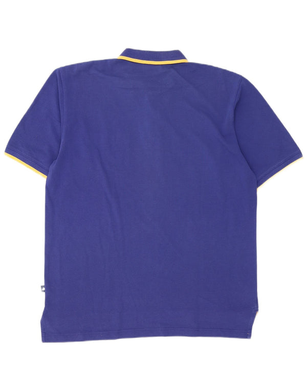 Polo Adidas da uomo UK 42/44 grande cotone blu navy