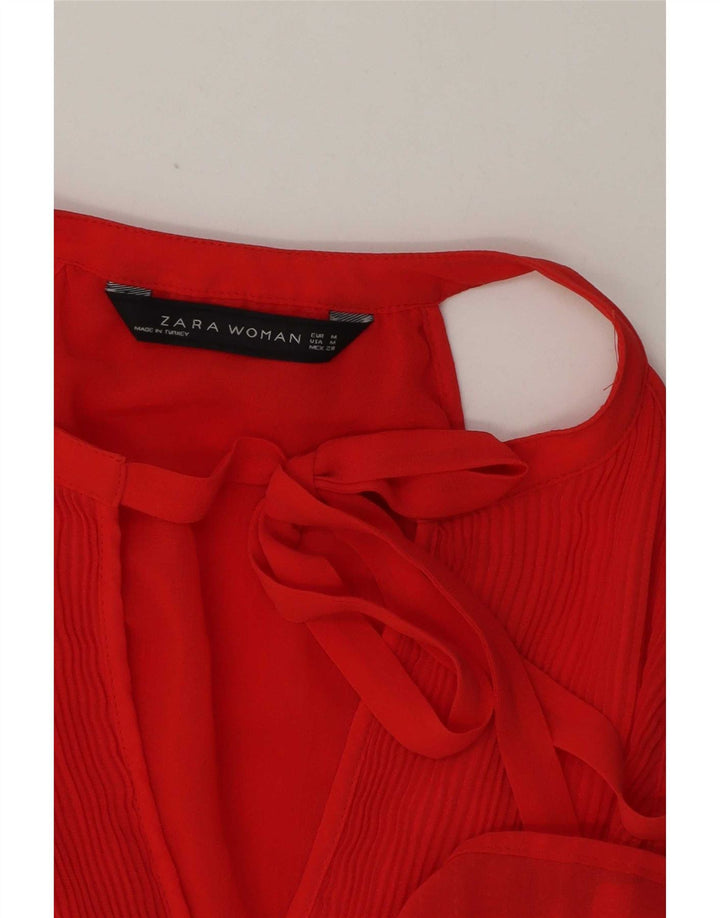 Top alla caviglia da donna Zara UK 12 rosso medio