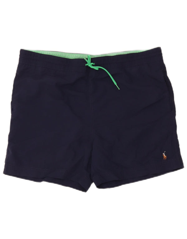 Pantaloncini da bagno da uomo Polo Ralph Lauren nylon medio blu navy