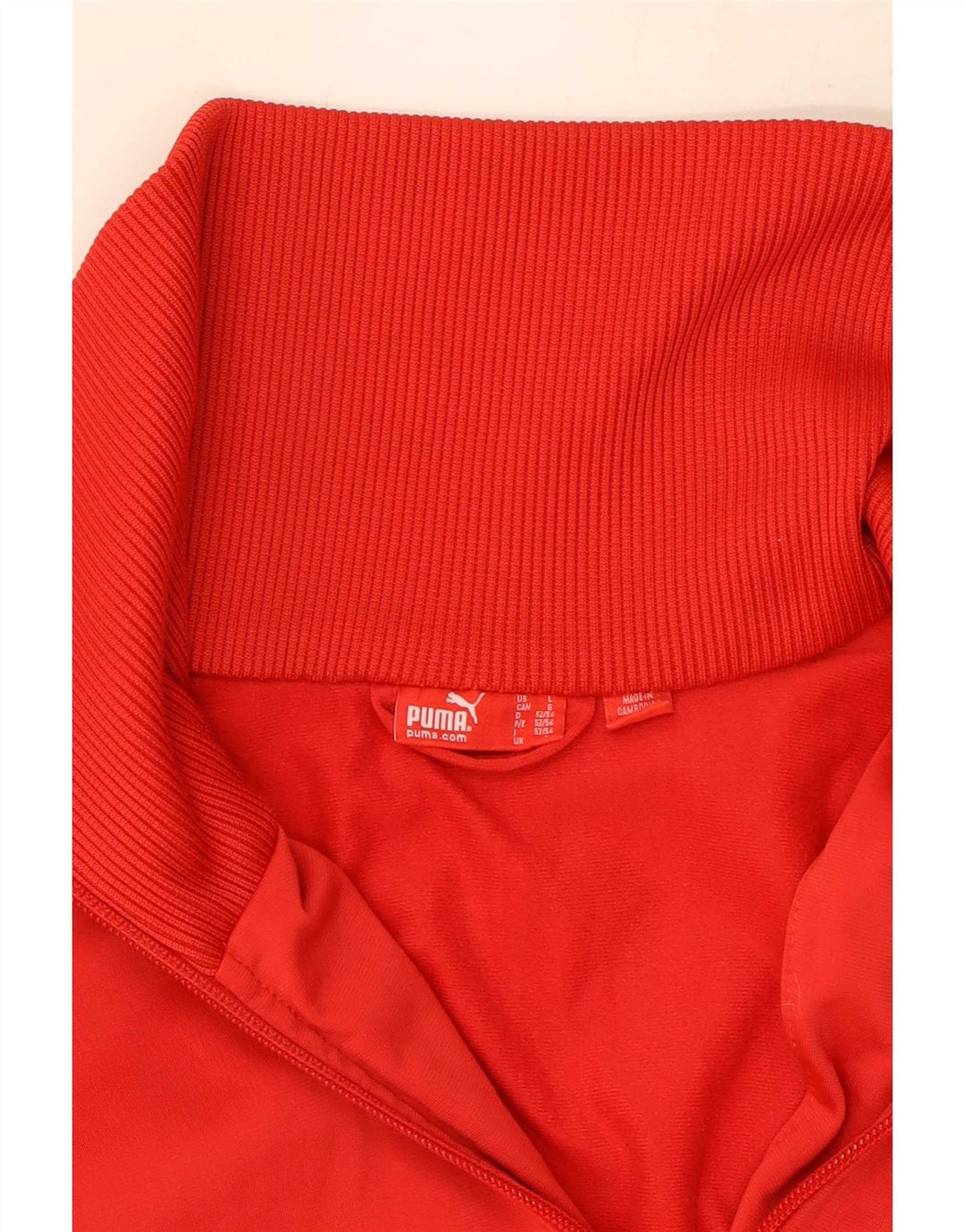 Giacca da tuta da uomo Puma Large rossa in poliestere color block