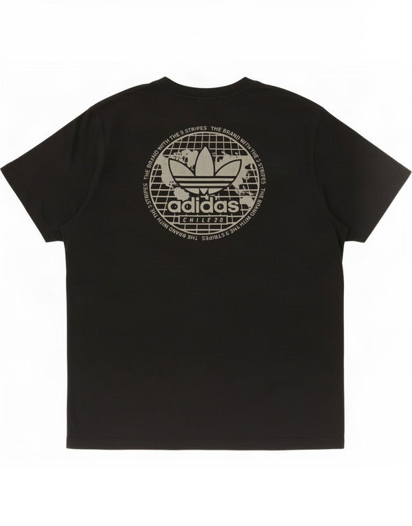T-shirt grafica da uomo Adidas Top grande in cotone nero