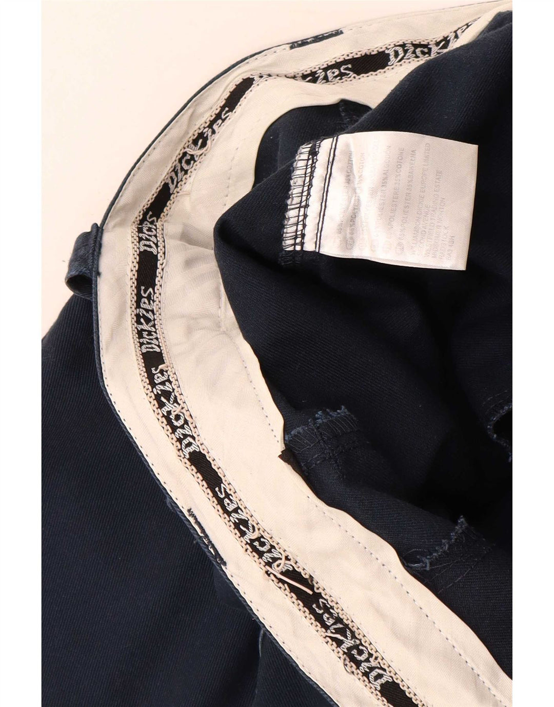 Pantaloni chino dritti da uomo Dickies W36 L33 poliestere blu navy