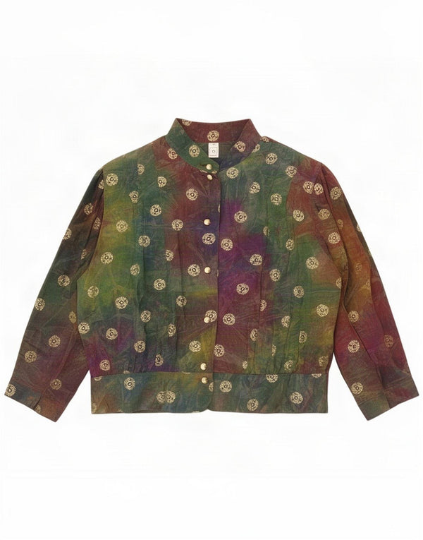Tru Womens Relaxed Fit Shirt Blouse EU 44 XL Multicoloured Spotted Viscose