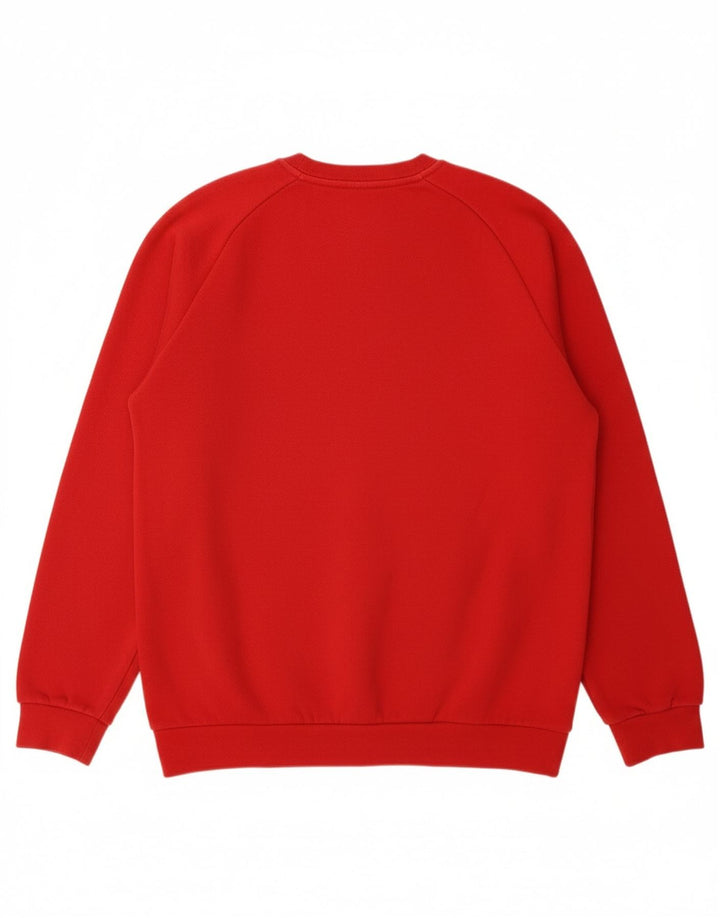 Felpa ADIDAS Maglione Bambino 15-16 Anni Cotone Rosso