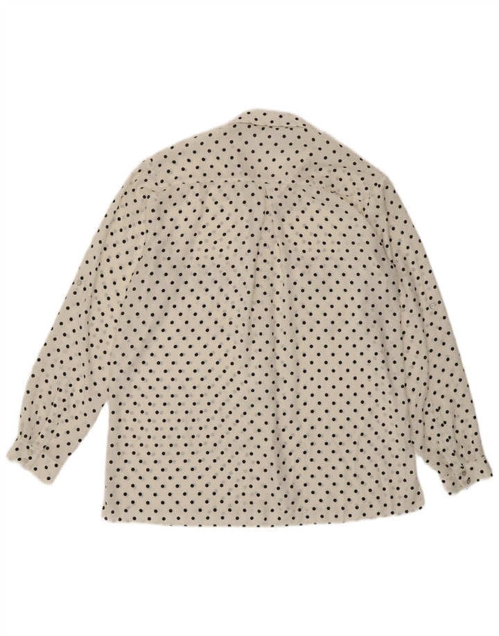 Camicia trasparente da donna Zara UK 14 a pois bianchi medi